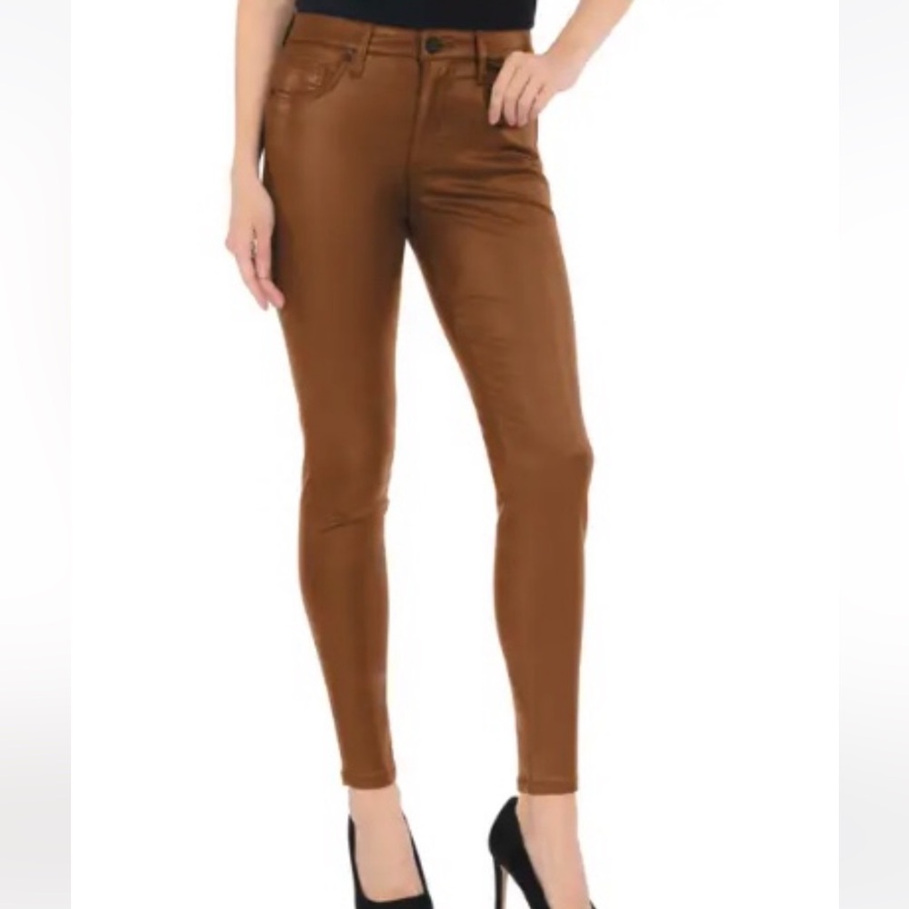 KUT from the Kloth Donna Coated High Waist Ankle Skinny Jeans